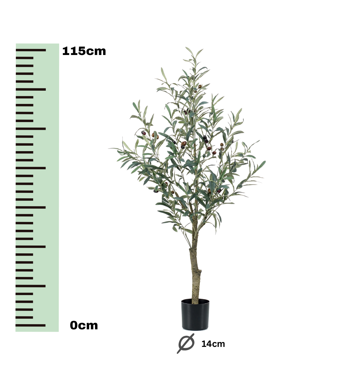 Künstlicher Olivenbaum | Olea europaea | +/- 115cm | ø 14cm Topf